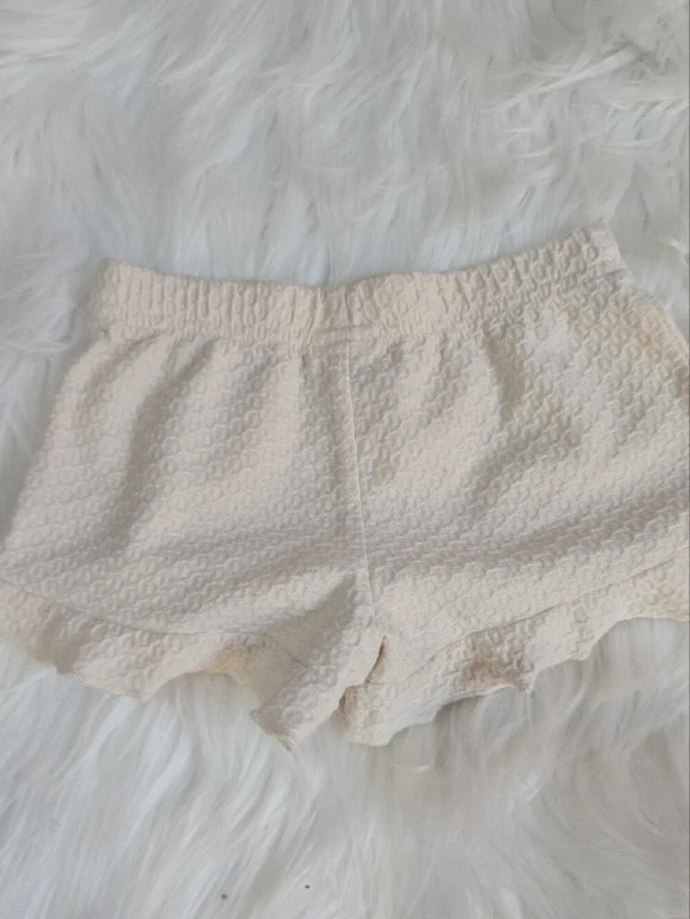Girls Lemon Print Short Set & Cream Textured 2 Piece Set